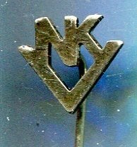 NKV zilverkleurig vakbond speldje ( U_543a), Verzamelen, Speldjes, Pins en Buttons, Verzenden, Zo goed als nieuw, Merk, Speldje of Pin