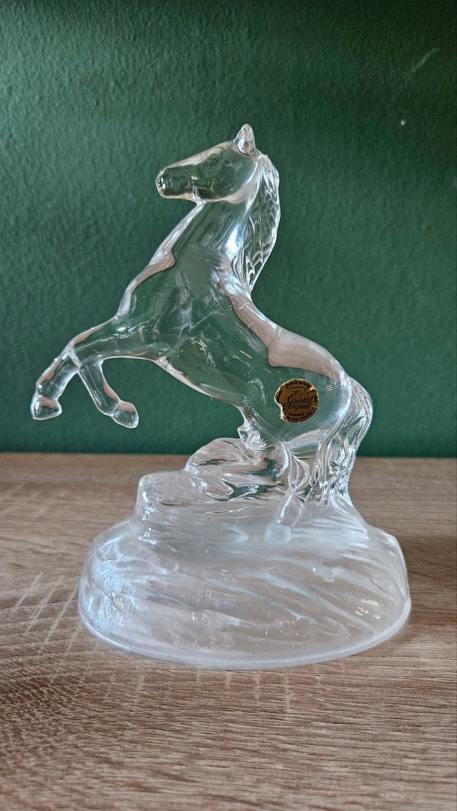 kristallen paard van Cristal d'Arques, Ophalen