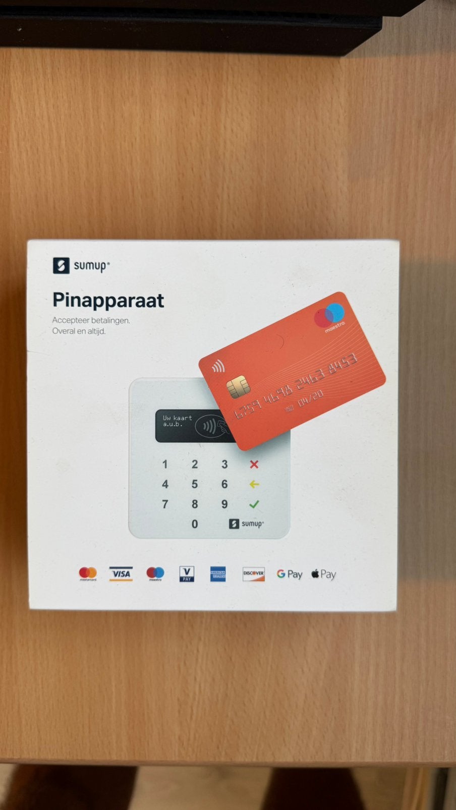 Sumup pinapparaat ( nieuw ), Ophalen, Nieuw