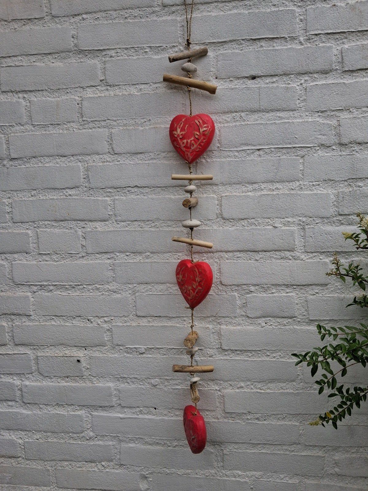 Ibiza Beach style red hanger Mobile heart, Verzenden