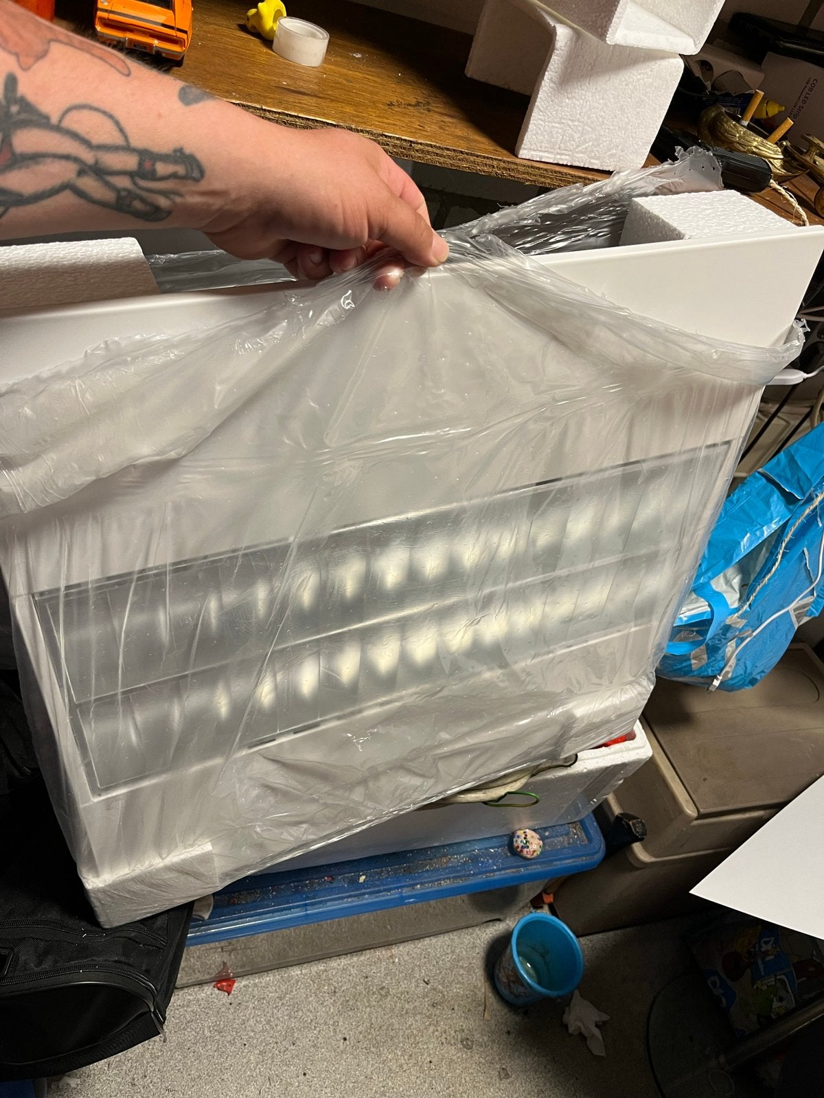 2x Fagerhult LED inbouw armaturen 60x60 cm verlaagd plafond, Metaal, Wit, Overige merken, Nieuw