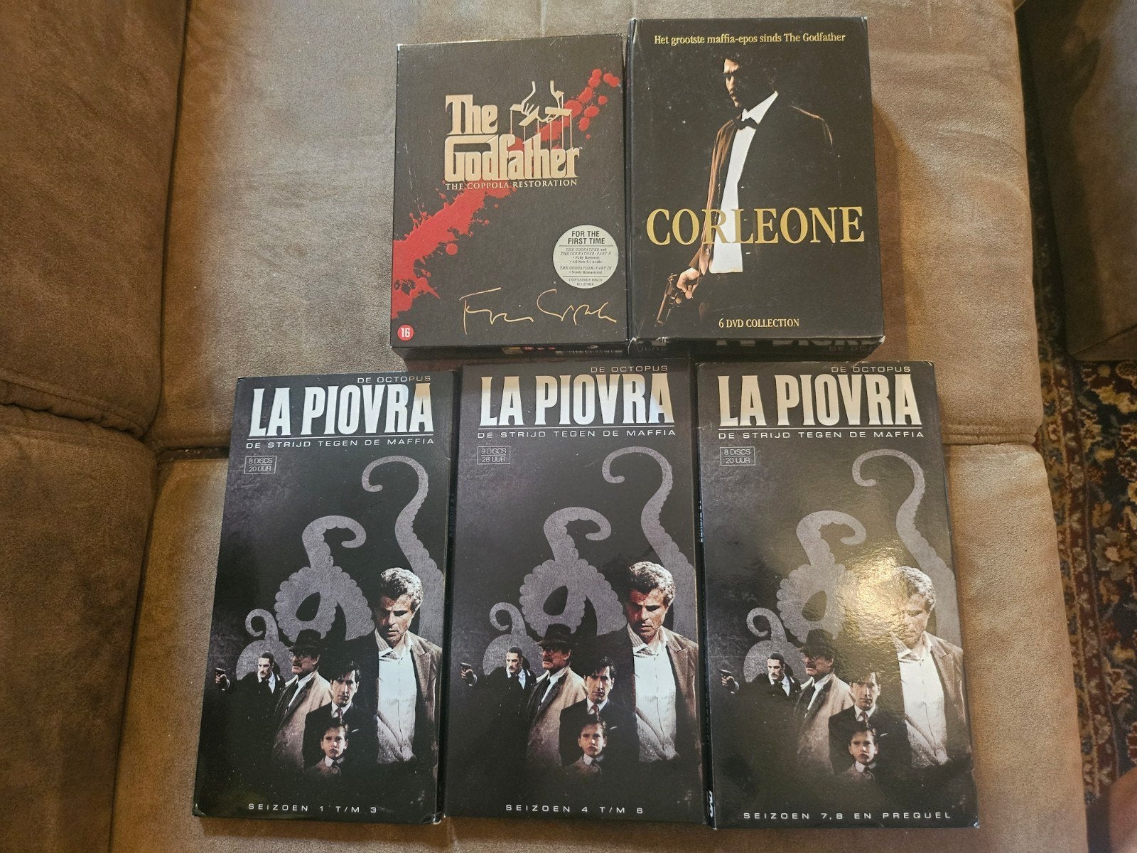 Maffia Filmcollectie: The Godfather, La Piovra, Corleone DVD, Maffia en Misdaad, Gebruikt, Vanaf 16 jaar, Italiaans