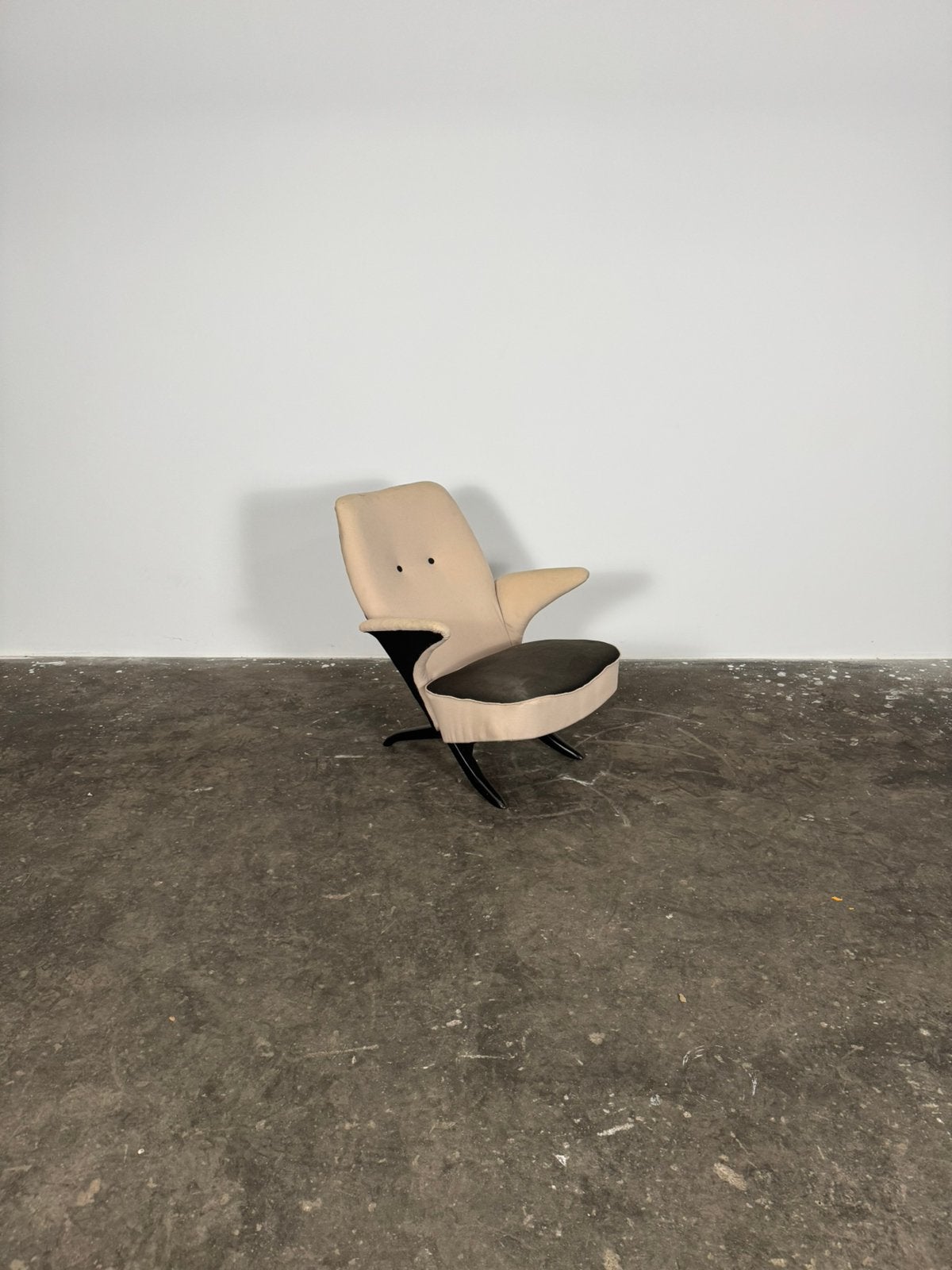 Artifort Pinguin Theo Ruth fauteuil beige, Huis en Inrichting, Fauteuils, Zo goed als nieuw, 75 tot 100 cm, Ophalen