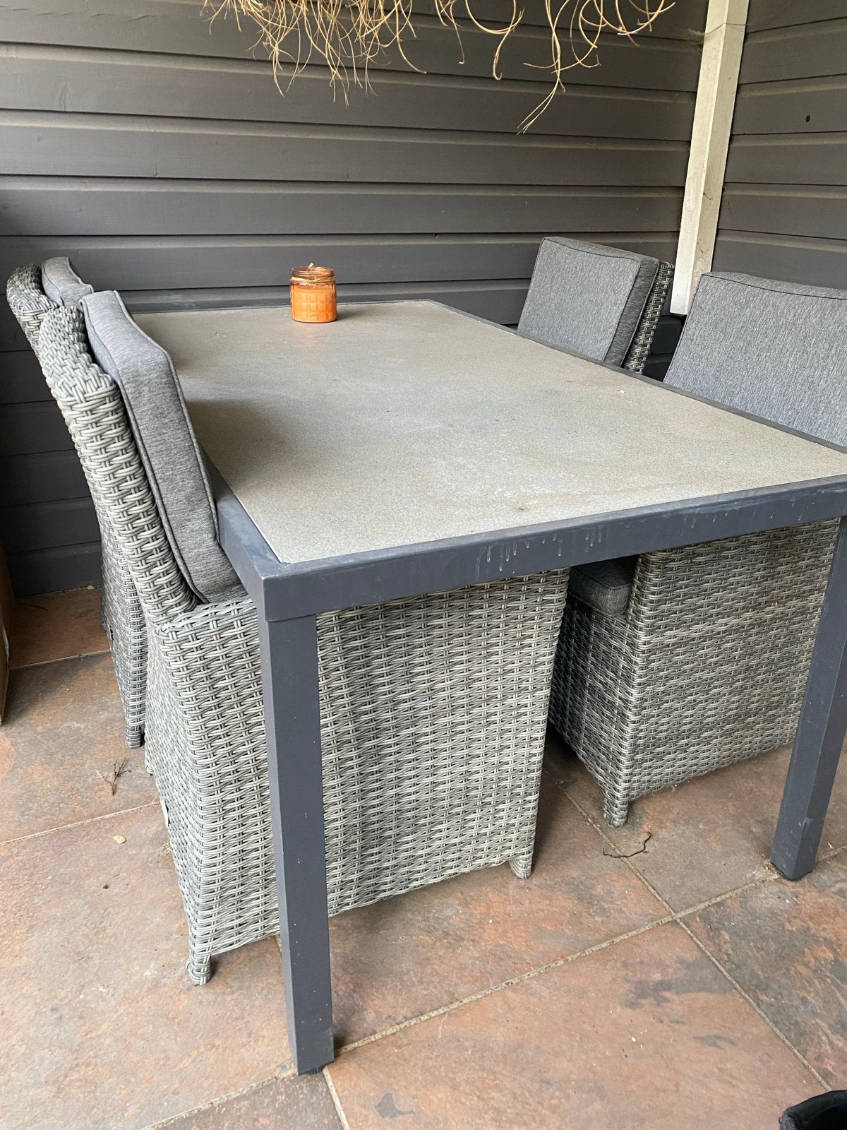Tuinset van 4 stoelen, Ophalen, 4 zitplaatsen, Eettafel, Zo goed als nieuw
