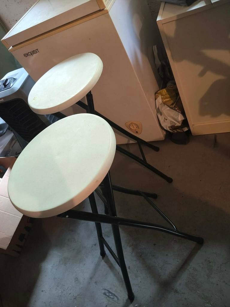 Set van 2 stevige bar krukken - niet inklapbaar, Huis en Inrichting, Gebruikt, Met voetsteun, 60 tot 90 cm, Ophalen of Verzenden