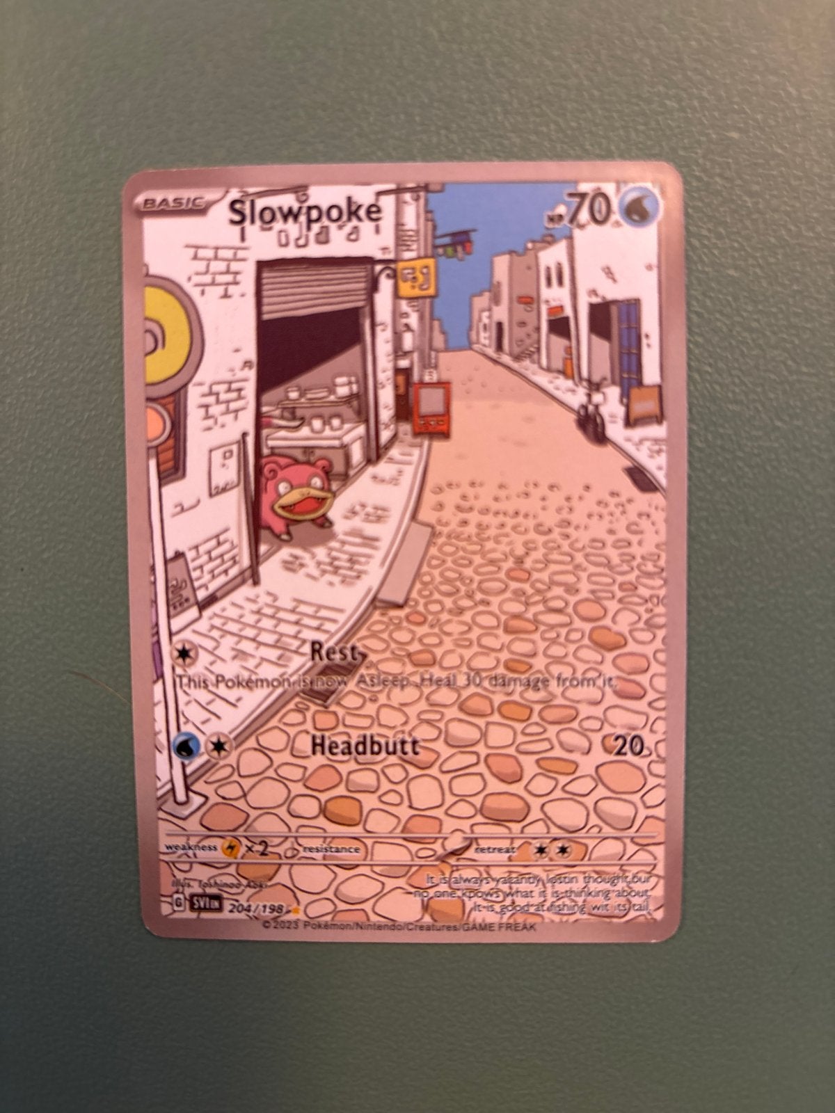 Slowpoke Pokémon Kaart (204/198) - Speciale Illustratie, Ophalen of Verzenden, Zo goed als nieuw, Losse kaart