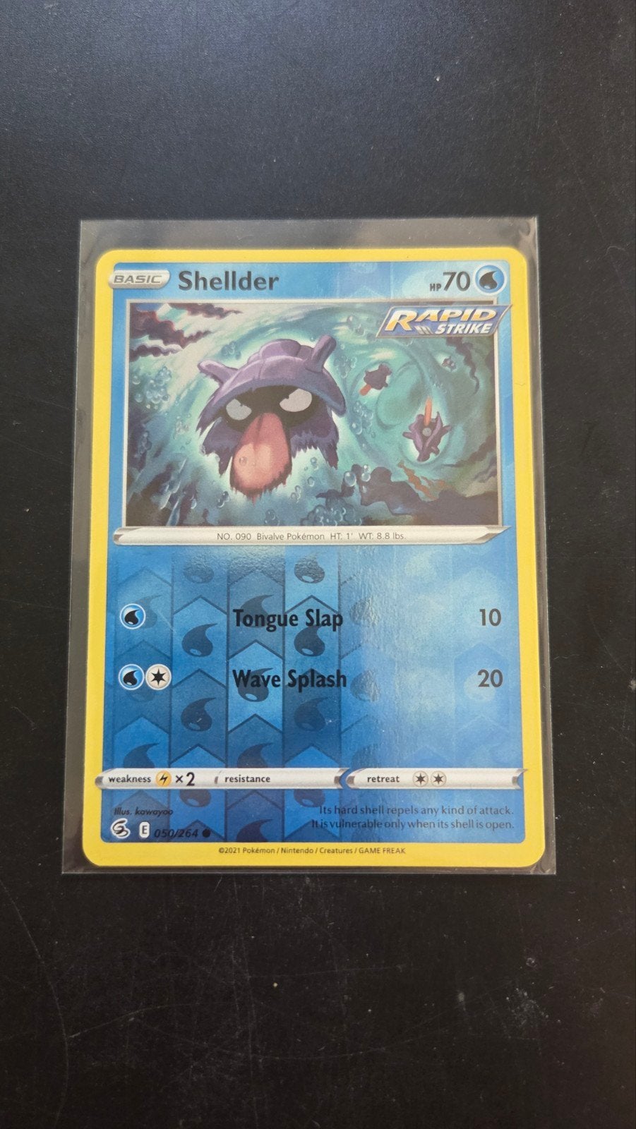 Shellder 050/264 Reverse Holo - Fusion Strike, Verzenden, Zo goed als nieuw, Losse kaart, Foil