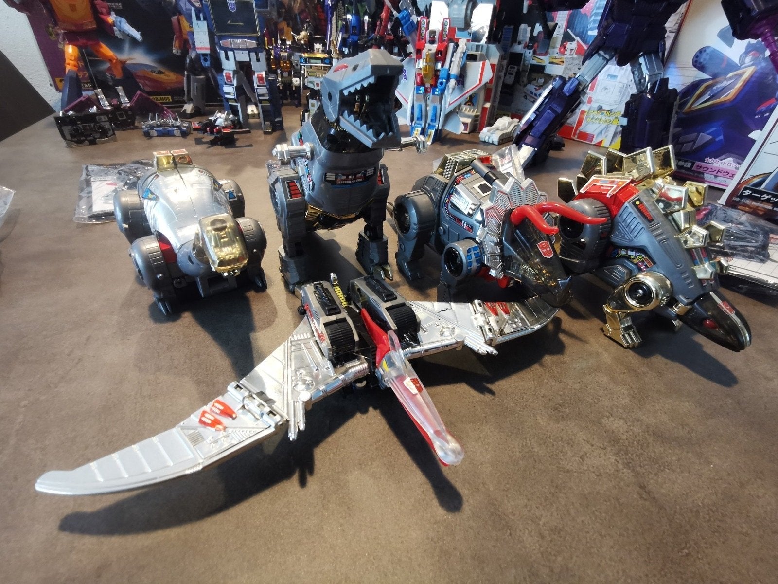 Transformers Masterpiece Dinobots compleet met reissue wapen, Ophalen of Verzenden, Gebruikt