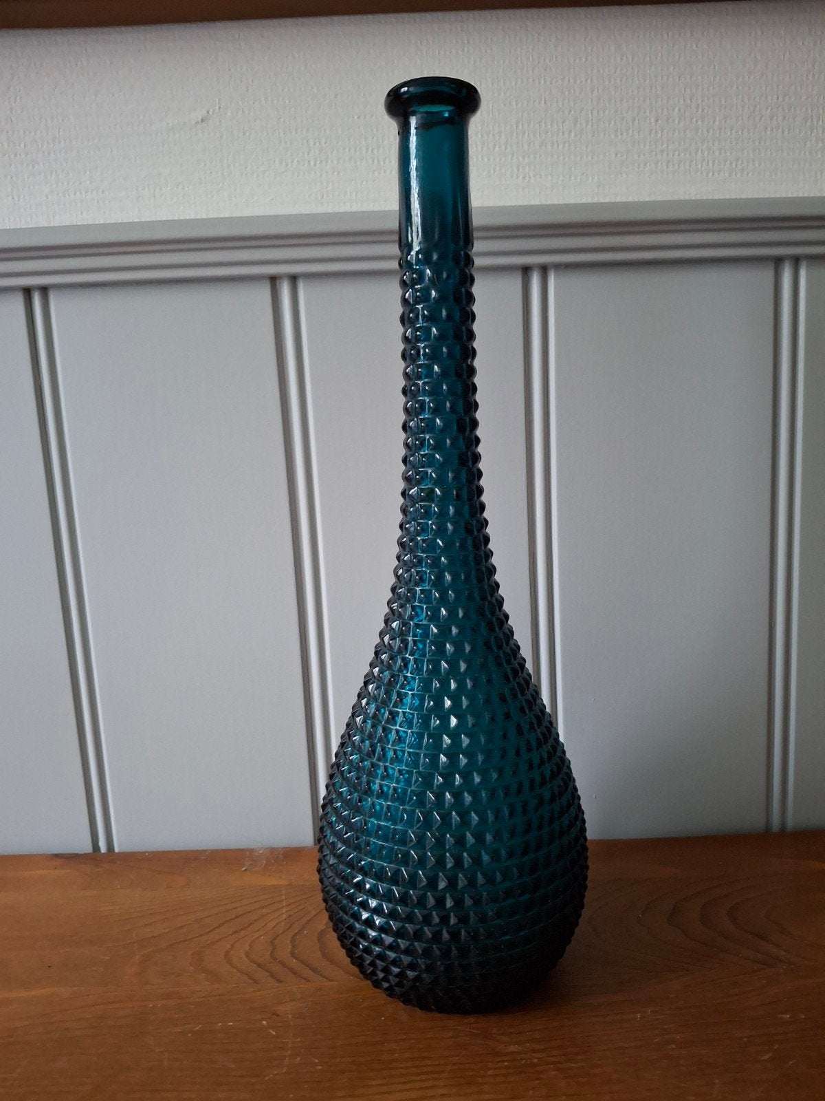 Vintage Empoli karaf/vaas -blauw/groen glas, Ophalen