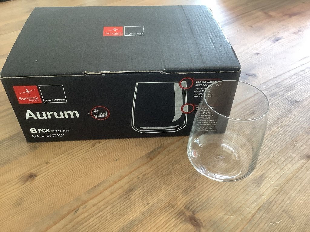 BORMIOLI Aurum waterglazen, Verzamelen, Glas en Borrelglaasjes, Ophalen, Nieuw, Waterglas