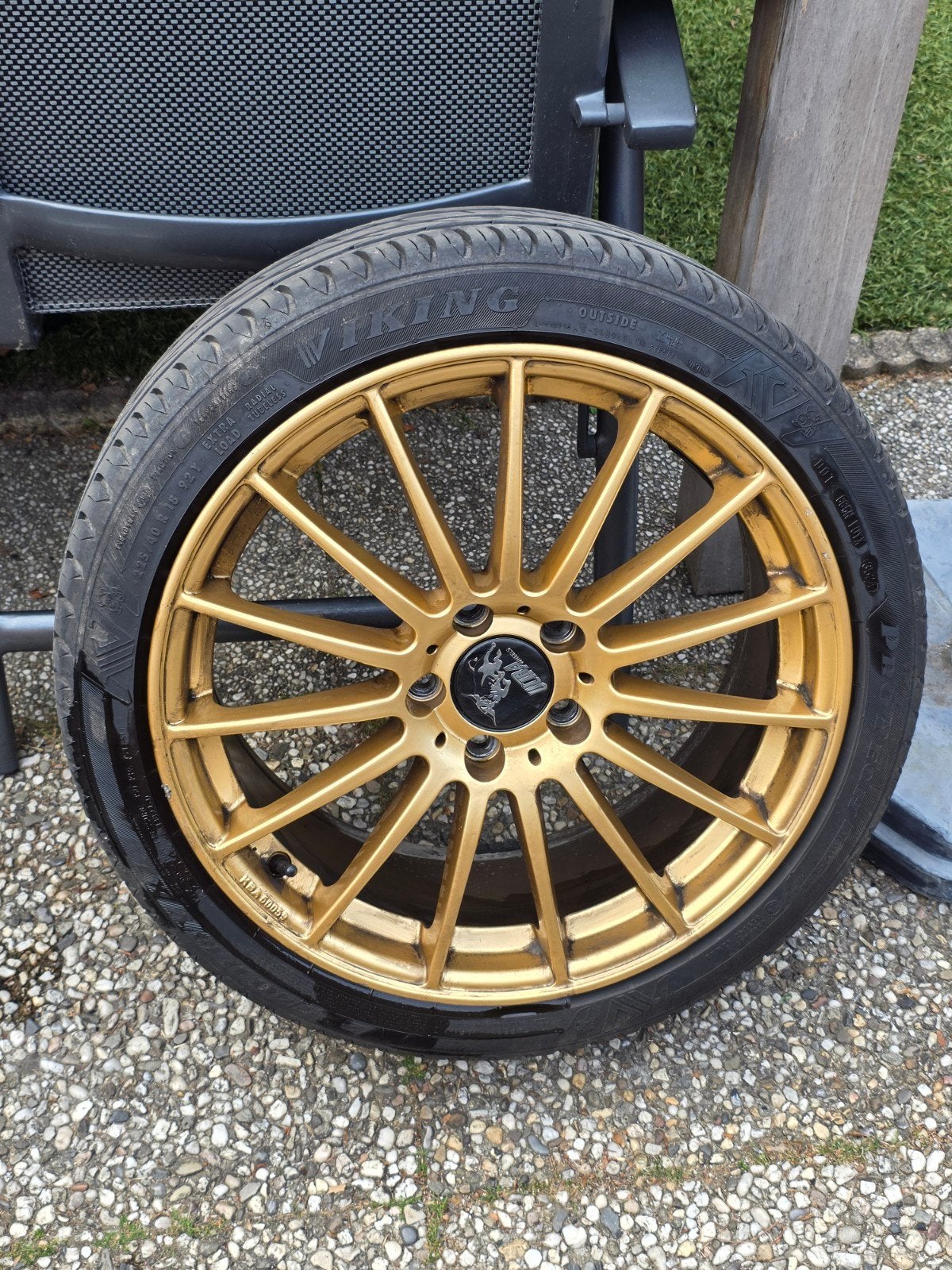 18 inch 5x112 Ultra Wheels velgen met banden 225/40/18, 18 inch, Gebruikt, Banden en Velgen, Ophalen of Verzenden