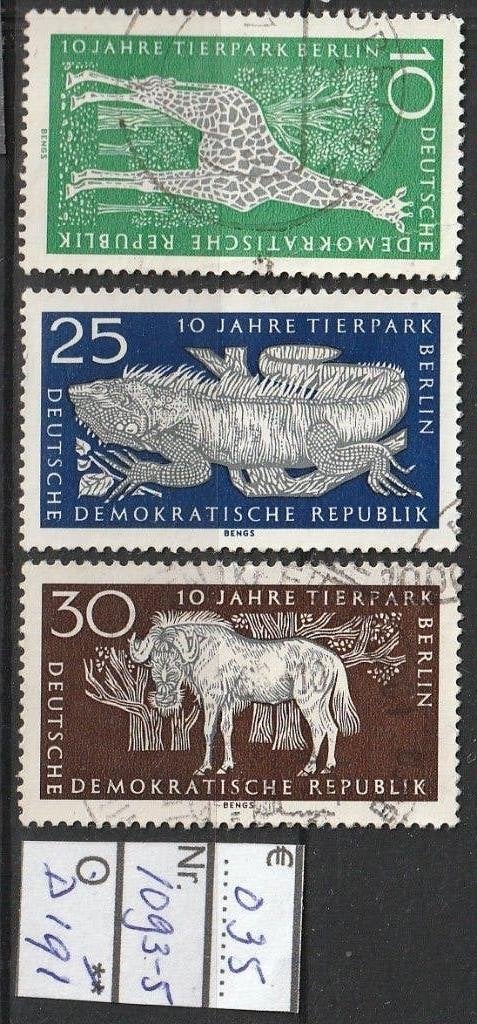 DDR Dierentuin Berlijn Michel 1093-5 Nr.D191g, Verzenden, DDR, Gestempeld