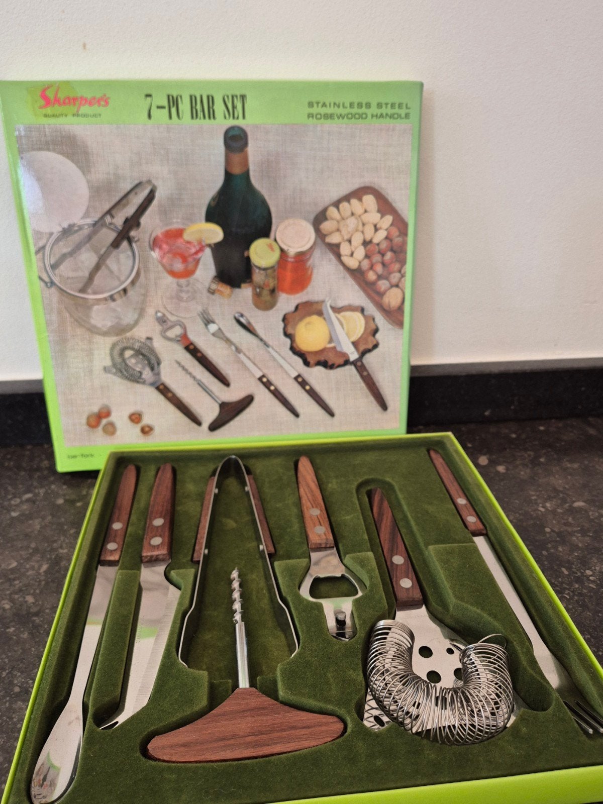 Vintage barset jaren 60, jaren 70, Ophalen of Verzenden, Huis en Inrichting