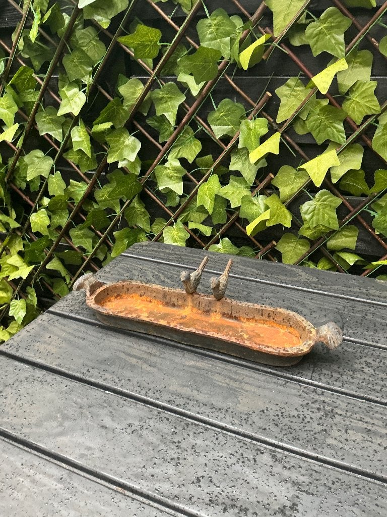Gietijzeren Voeder /waterbak, Tuin en Terras, Vogelhuisjes en Vogelbaden, Ophalen, Gebruikt