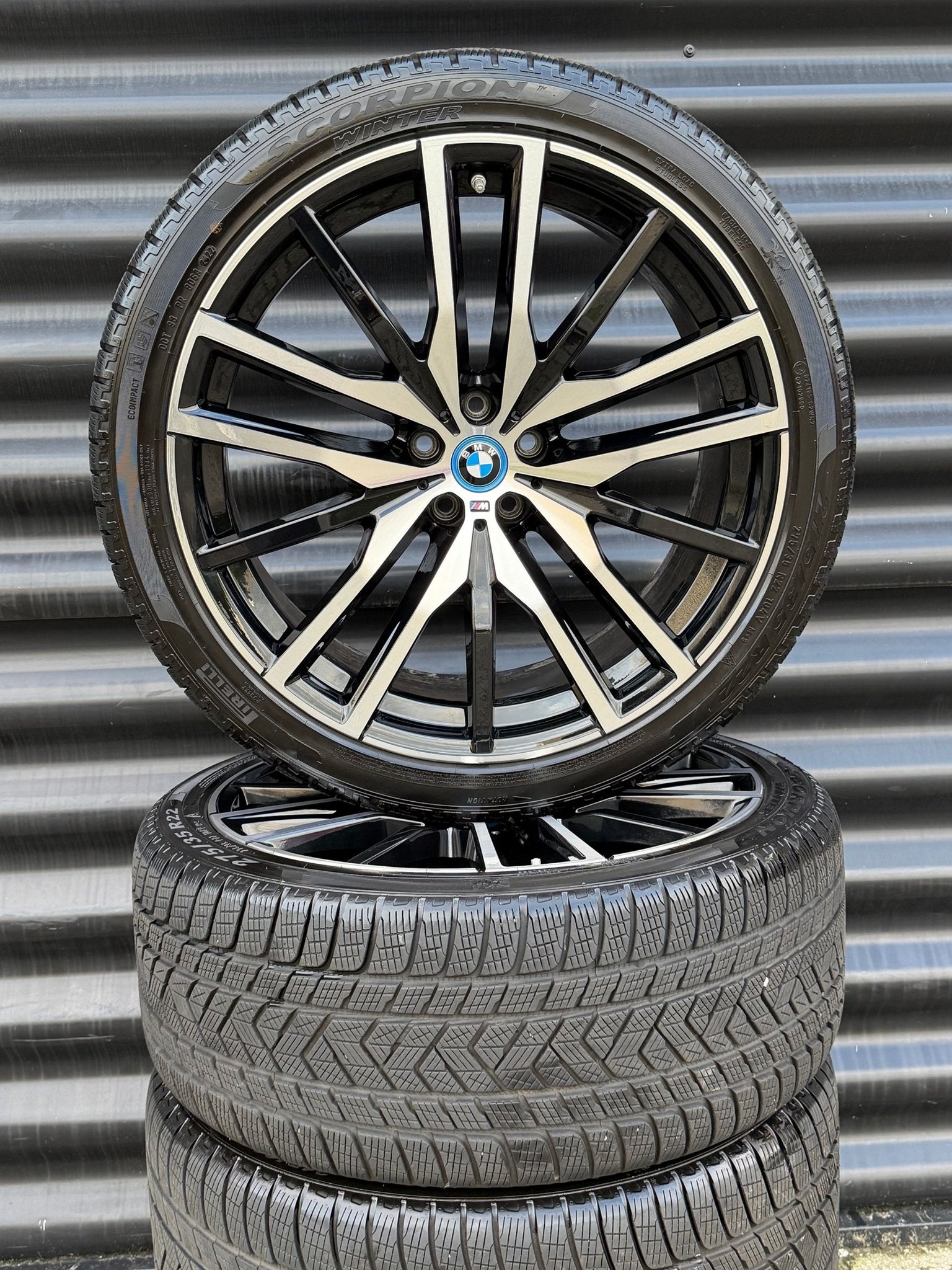 22 Orig 5.0e Bmw styl 742M G05 X5 X6 G06 velgen winterbanden, Gebruikt, -, -, Banden en Velgen
