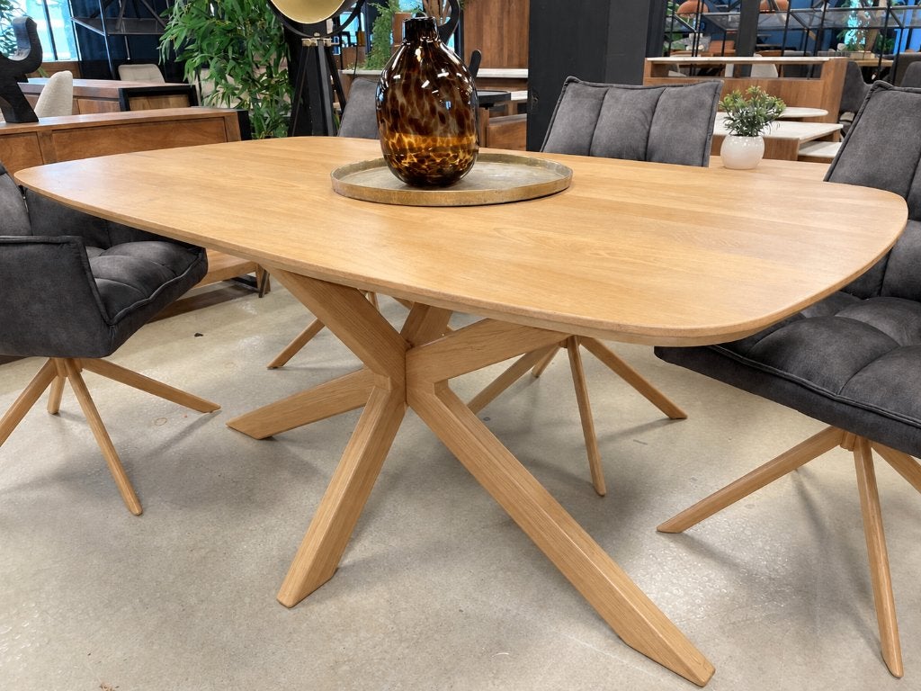 LEEGVERKOOP GOEDKOOPSTE NEDERLAND TAFEL DEENS OVAAL VOORRAAD, Bruin, Nieuw, Ophalen of Verzenden, Modern