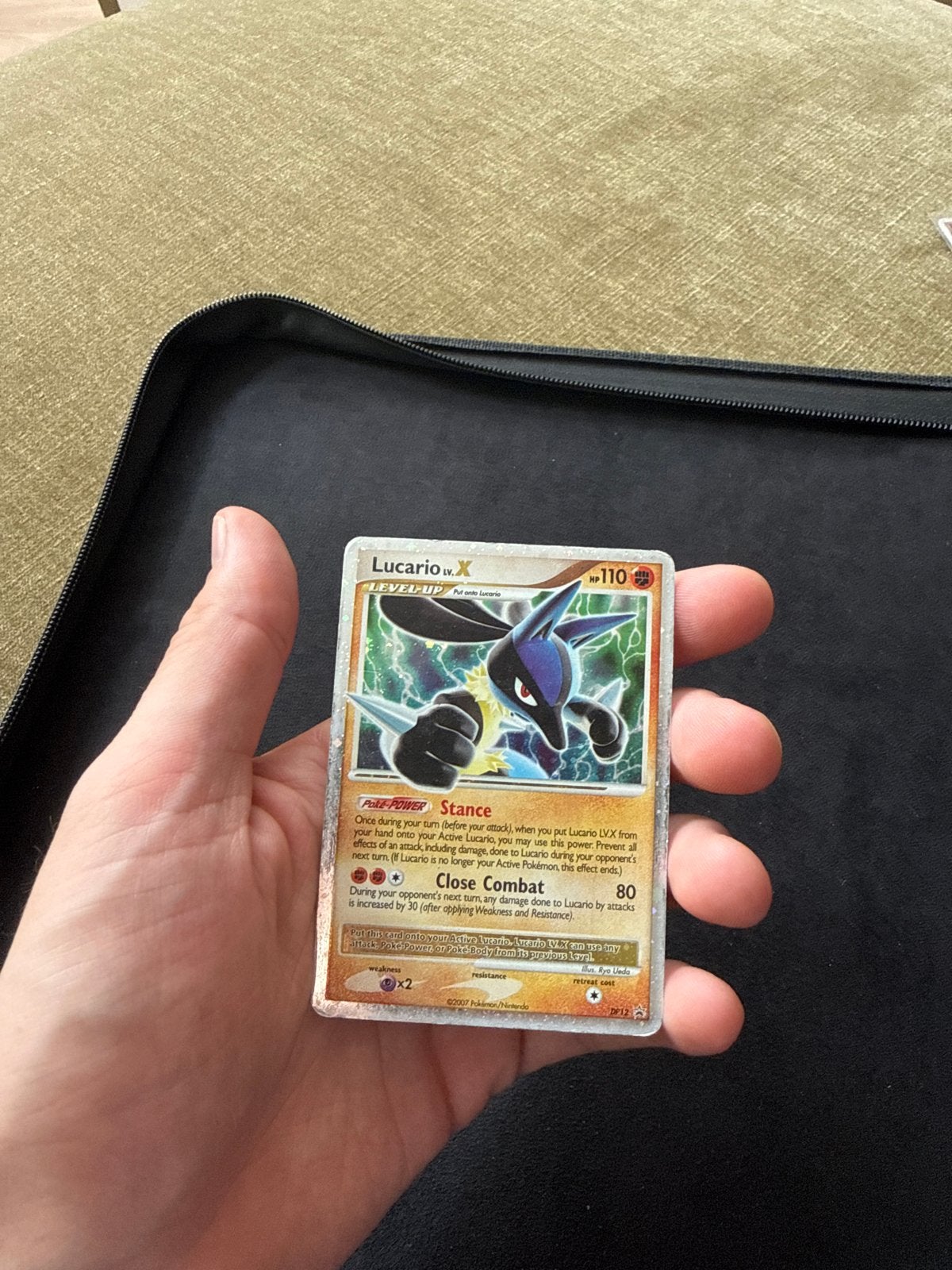 Pokémon Kaart Lucario LV.X Holo DP12 Platinum, Ophalen of Verzenden, Gebruikt, Losse kaart, Foil