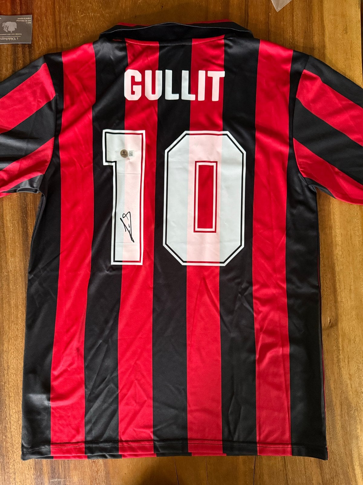 Gesigneerd AC Milan shirt Ruud Gullit - Beckett COA, Verzamelen, Sportartikelen en Voetbal, Nieuw, Shirt, Buitenlandse clubs, Ophalen of Verzenden