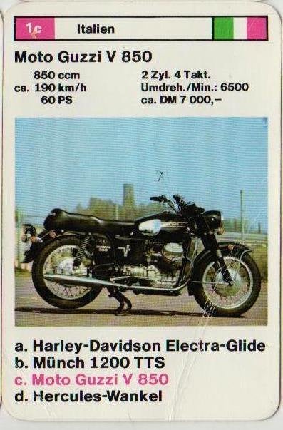 Kw1129 motorkaartje 1C moto guzzi v 850, Ophalen of Verzenden, Zo goed als nieuw, Auto's