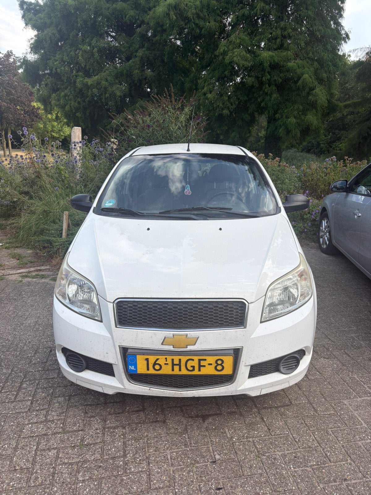 Klus/onderdelenauto: Chevrolet Aveo 1.2 16V 5D 2008 Wit, Auto's, Chevrolet, Voorwielaandrijving, 40 €/maand, Aveo, 4 cilinders