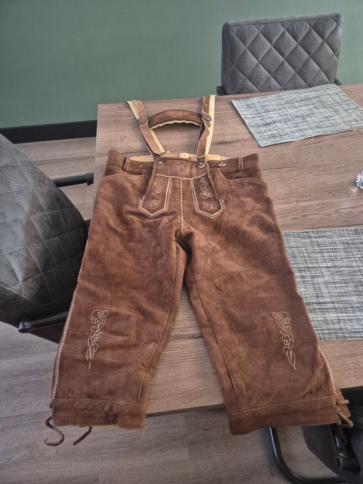 Echte Lederhose - Maat 52, Ophalen of Verzenden, Gedragen, Maat 52/54 (L)