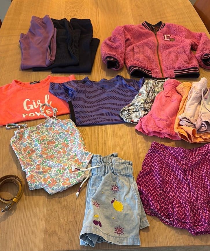 Kledingpakket 122/128 zomer meisje incl zomerjas, Ophalen of Verzenden, Zo goed als nieuw, Maat 128