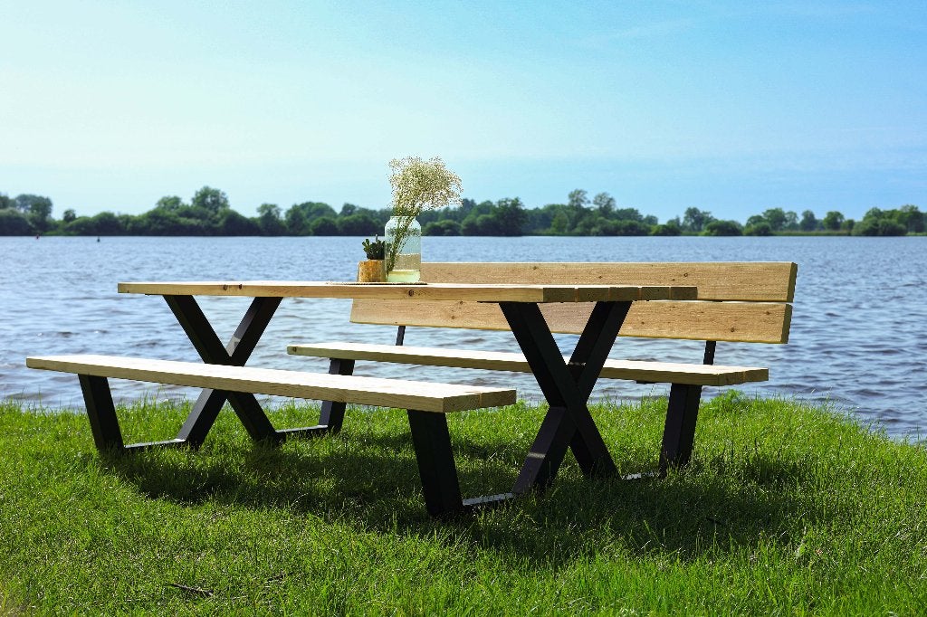 Douglas picknicktafels 2 tot 5 m, Ophalen of Verzenden, Nieuw, Rechthoekig, Hout