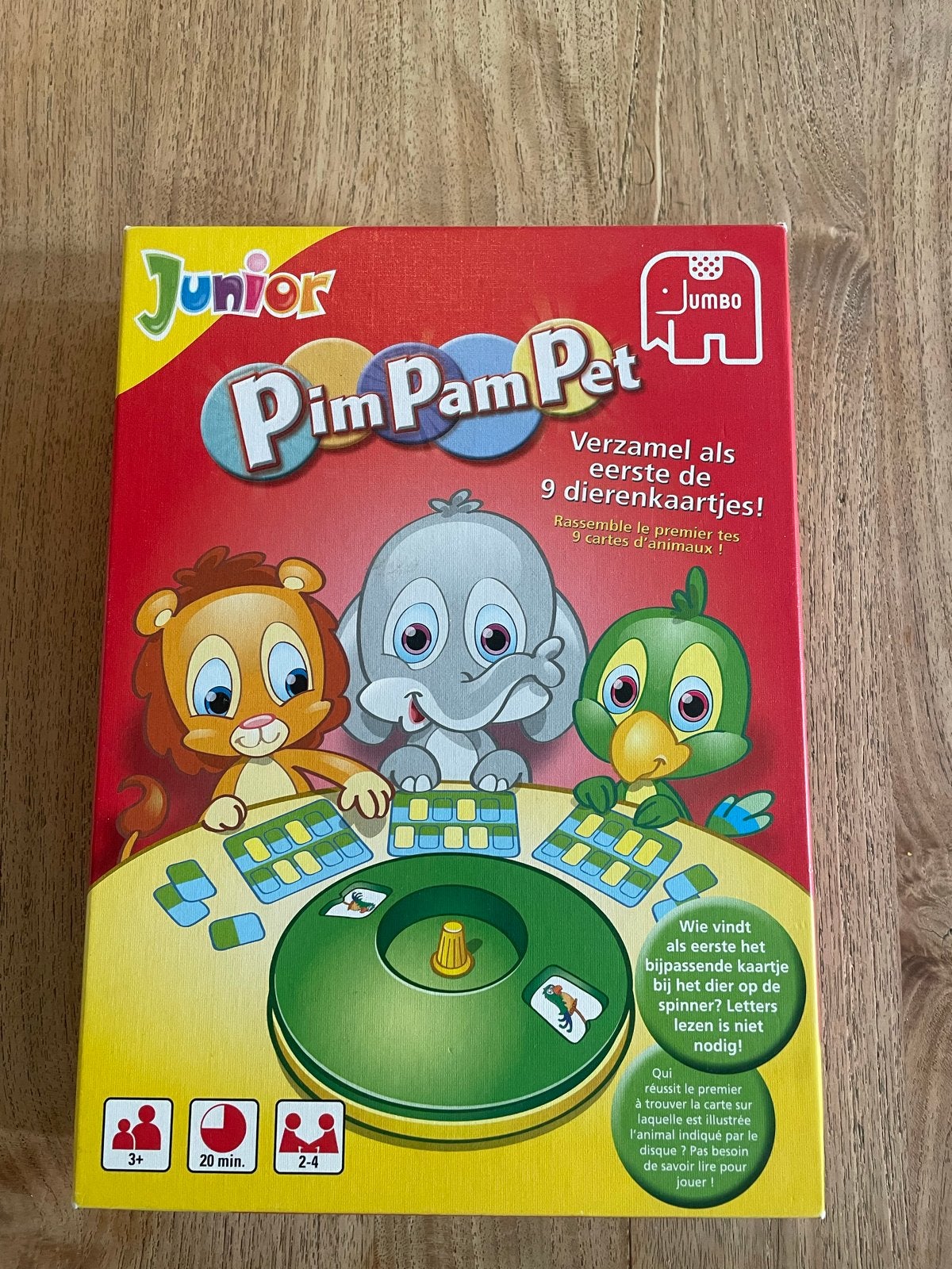 Jumbo Junior Pim Pam Pet Dierenkaartjes Spel, Drie of vier spelers, Ophalen of Verzenden, Zo goed als nieuw