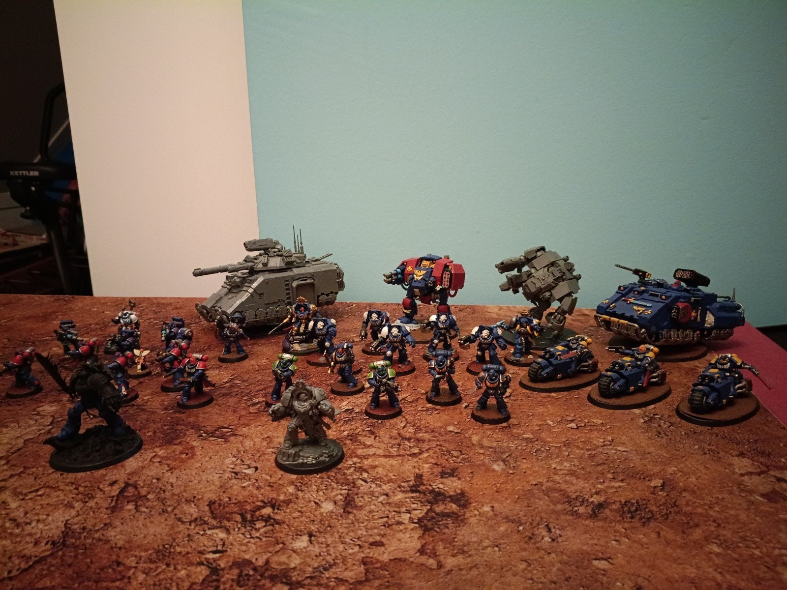 Warhammer 40k space marine leger, Ophalen, Warhammer, Figuurtje(s), Geverfd