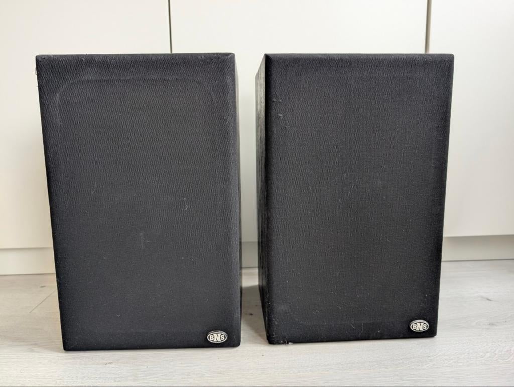 BNS E12S Speakers - 80 Watt, Gebruikt, 60 tot 120 watt, Front, Rear of Stereo speakers, Ophalen