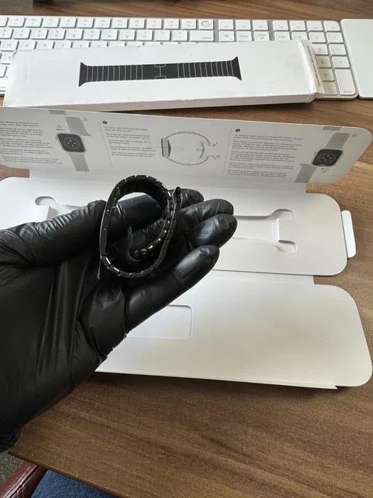 Apple Watch Band Space Black RVS 41-42mm Nieuw, Sieraden, Tassen en Uiterlijk, Smartwatches, Verzenden, Nieuw, Zwart