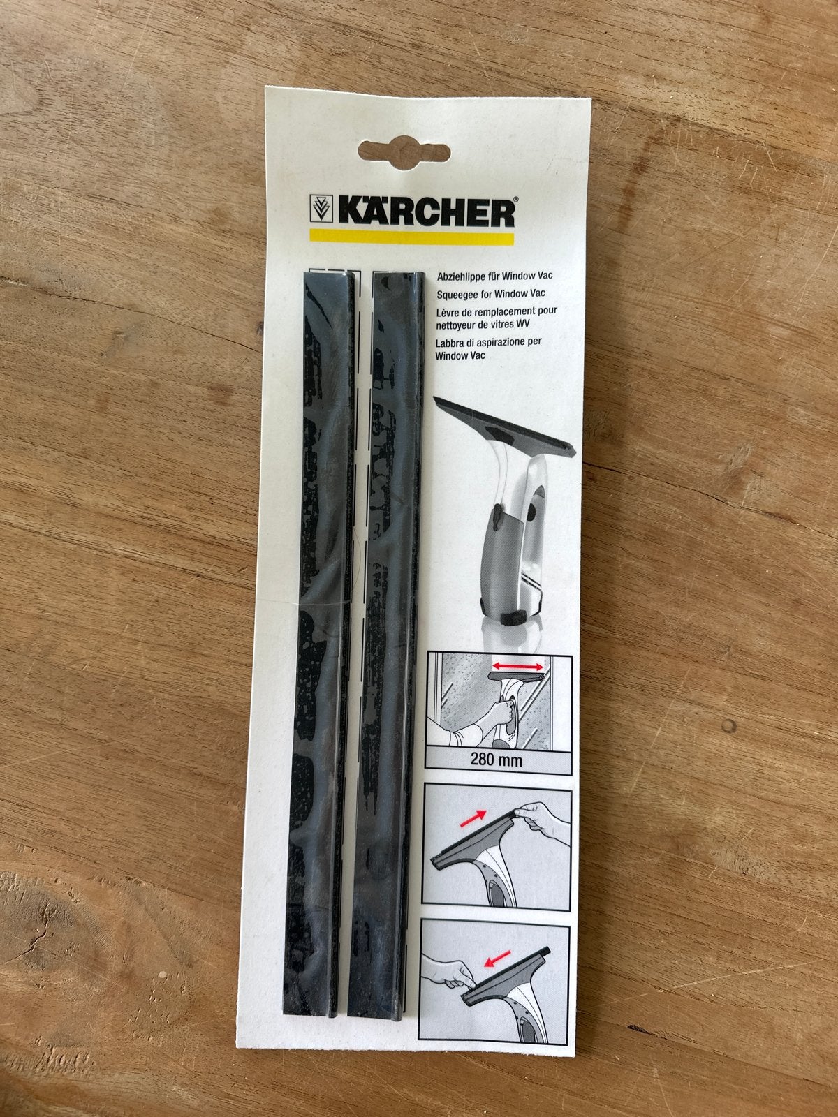 Kärcher Window Vac zuigmondrubbers 280 mm, Ophalen of Verzenden, Nieuw, Overige typen, Minder dan 80 cm