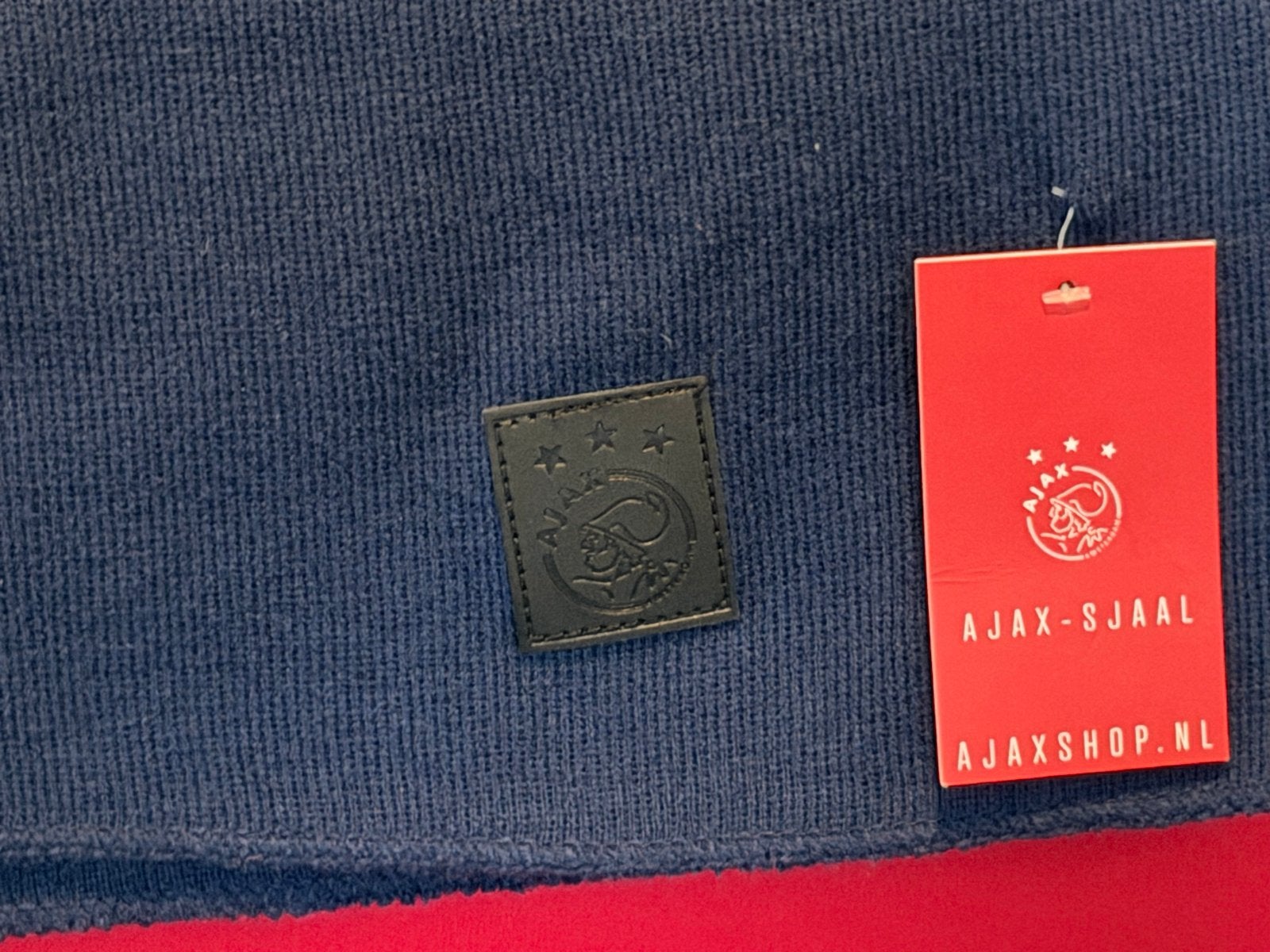 Nieuwe Ajax Sjaal - Donkerblauw met logo, Ophalen of Verzenden, Nieuw, Sjaal
