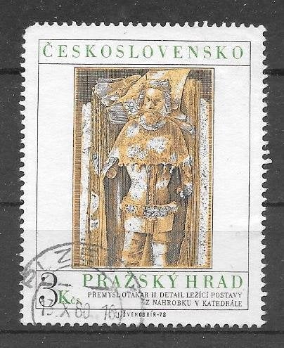 Tsjechoslowakije 1978  Burcht van Praag, Verzenden, Overige landen, Gestempeld