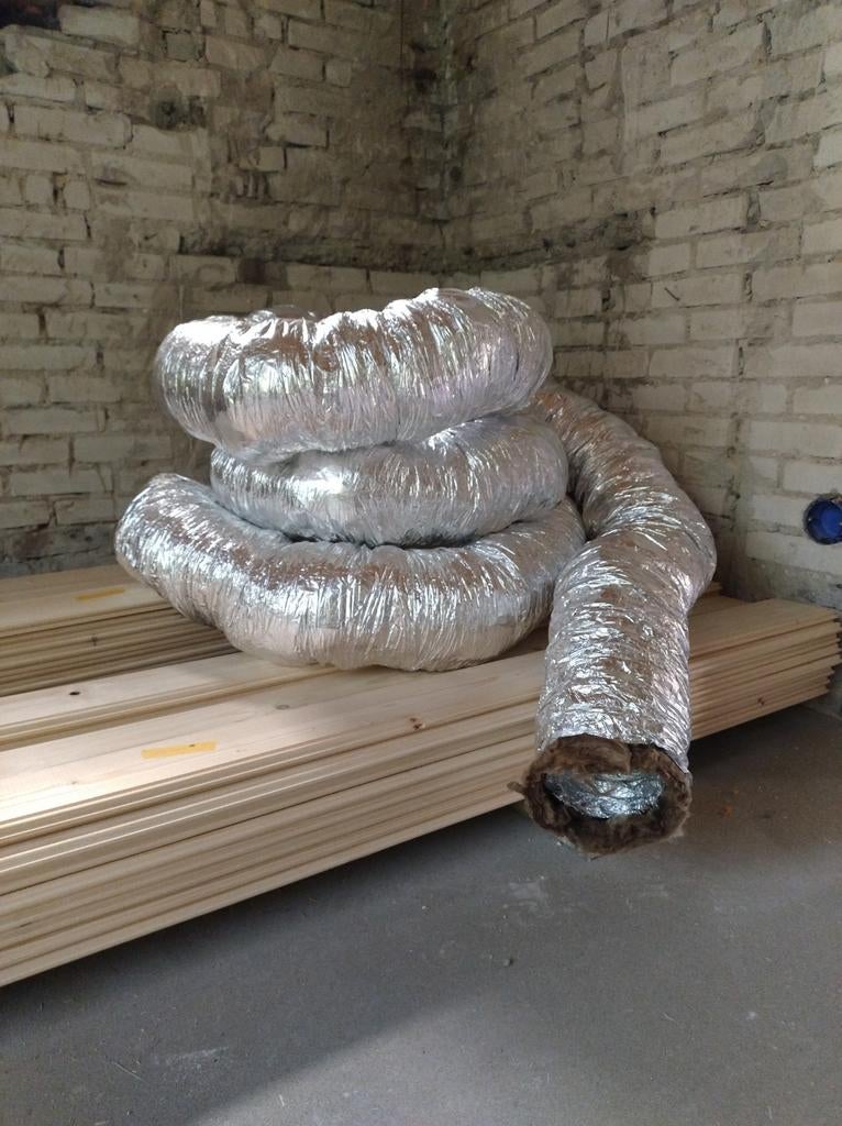Geïsoleerde ventilatiebuis diameter 127mm, 10 meter lang, Ophalen, Nieuw, Ventilator en Afzuiger