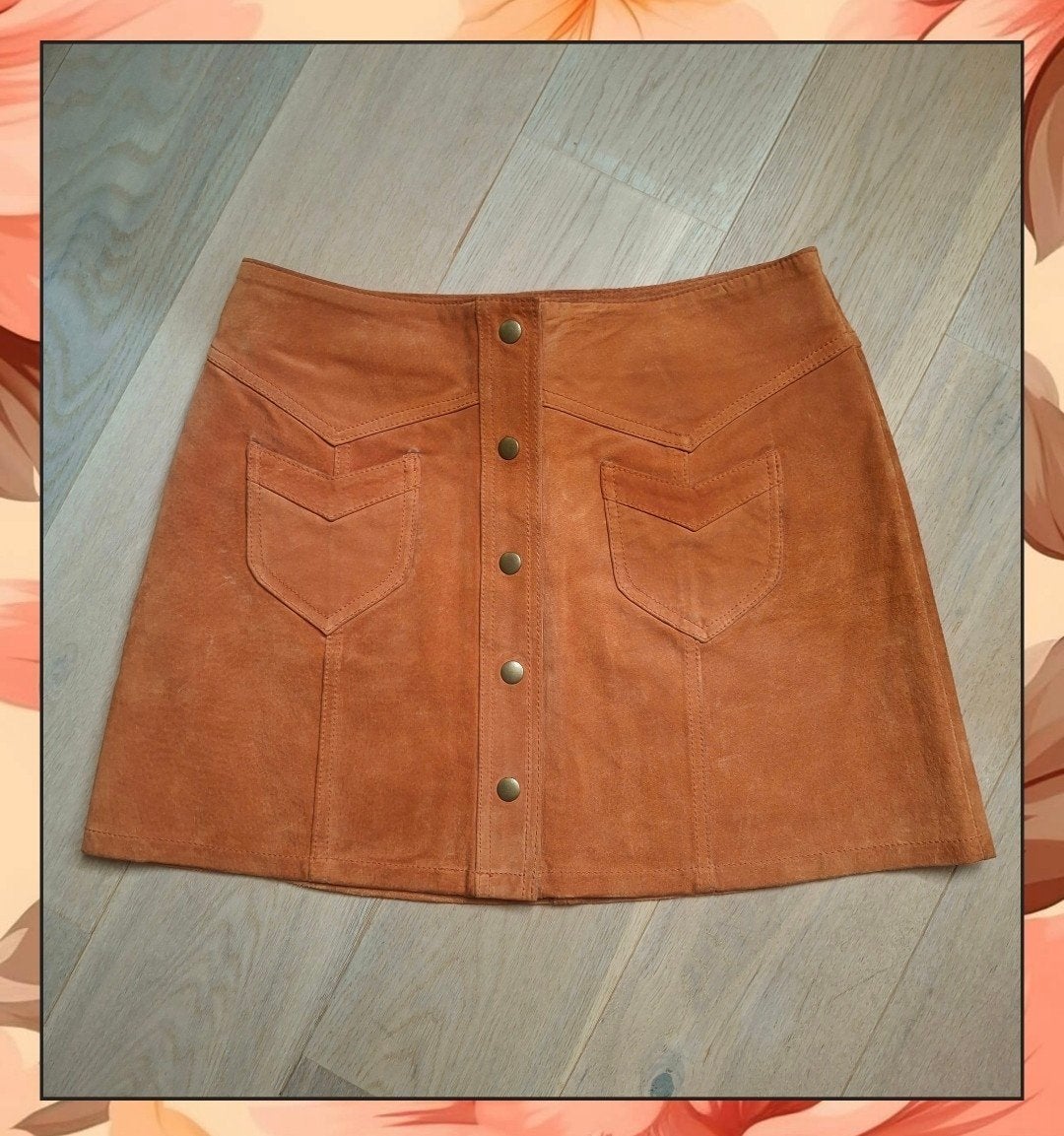 Leuk vintage suède rokje. Mt 36, Verzenden, Zo goed als nieuw, Maat 36 (S), Boven de knie