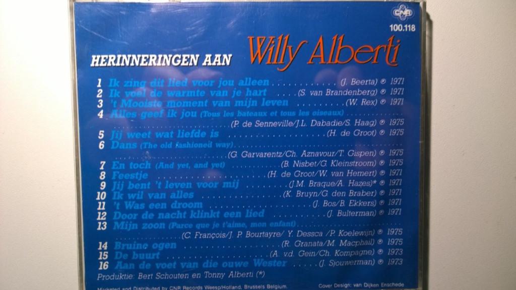 Willy Alberti - Herinneringen Aan Willy Alberti, Ophalen of Verzenden, Zo goed als nieuw, Levenslied of Smartlap