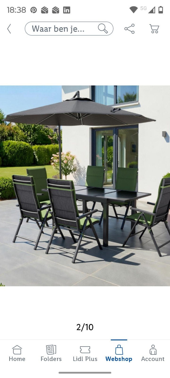 Nieuwe verstelbare tuintafel met zwart glas 120 tot 180 cm -, Ophalen, Nieuw, Rechthoekig, Aluminium