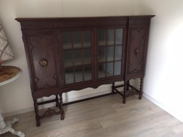 Pander vitrinekast wandmeubel kast meubel vintage, Ophalen, Gebruikt, 100 tot 150 cm, 150 tot 200 cm