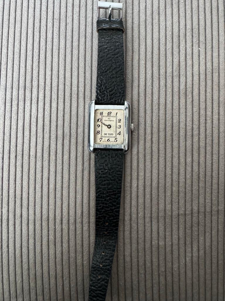 Vintage Continental 'De Tijd' Horloge swiss made, Sieraden, Tassen en Uiterlijk, Antieke sieraden, Ophalen of Verzenden, Overige materialen