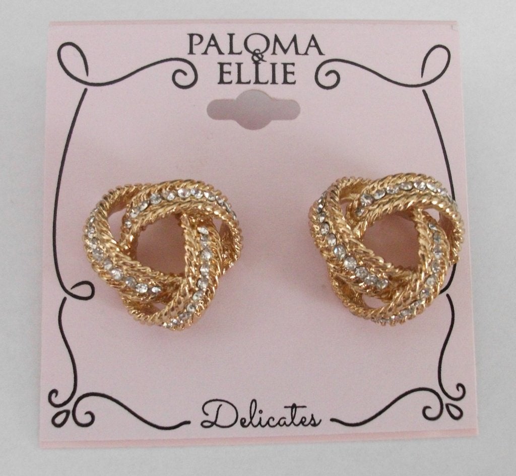 Paloma & Ellie kleine goudkleurige strass steker oorbellen, Overige materialen, Nieuw, Ophalen of Verzenden, Knopjes of Stekers