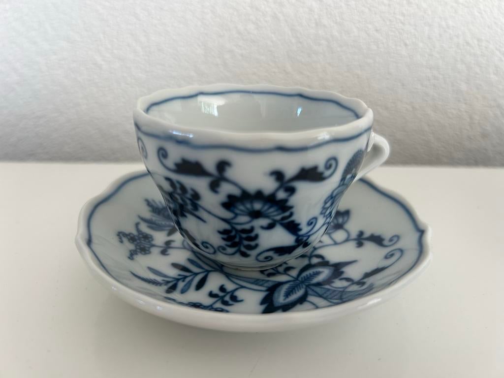 Vintage Blue Danube Kop en Schotel Set - Japan, Antiek en Kunst, Antiek | Servies compleet, Ophalen of Verzenden