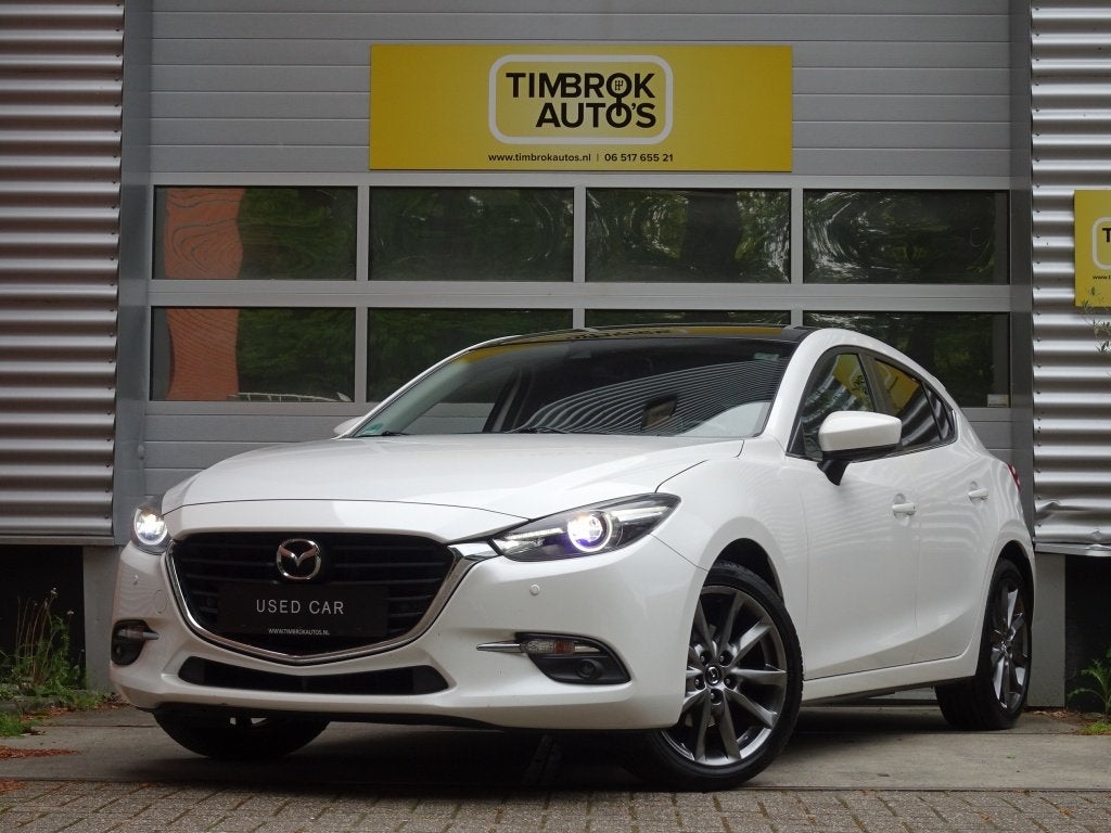 Mazda 3 2.0 SkyActiv 120pk 5d *1e eig/Xenon/Stoel+stuurverw/, Auto's, Mazda, 1998 cc, Stof, Gebruikt, Euro 6