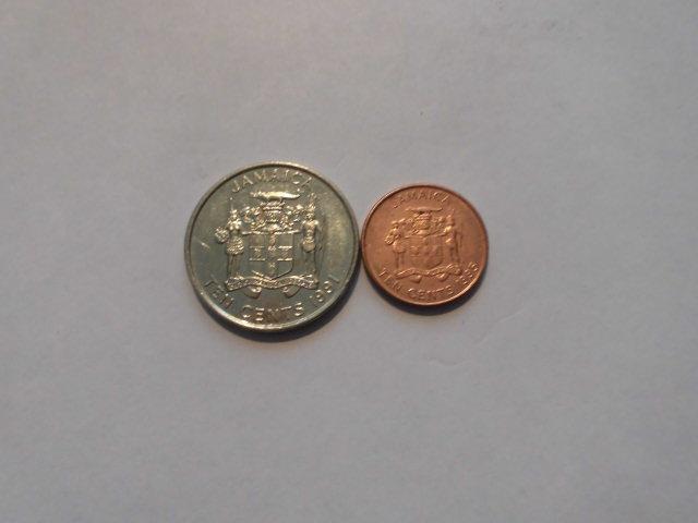 2 munten Jamaica 10 cent 1991/1995, Postzegels en Munten, Munten | Amerika, Ophalen of Verzenden, Midden-Amerika, Setje