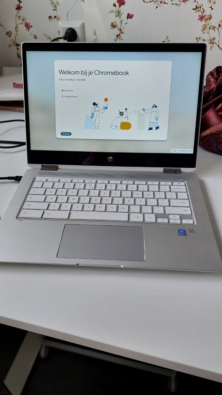 HP Chromebook 14 inch, Gebruikt, 2 tot 3 Ghz, Qwerty, Intel Pentium Silver
