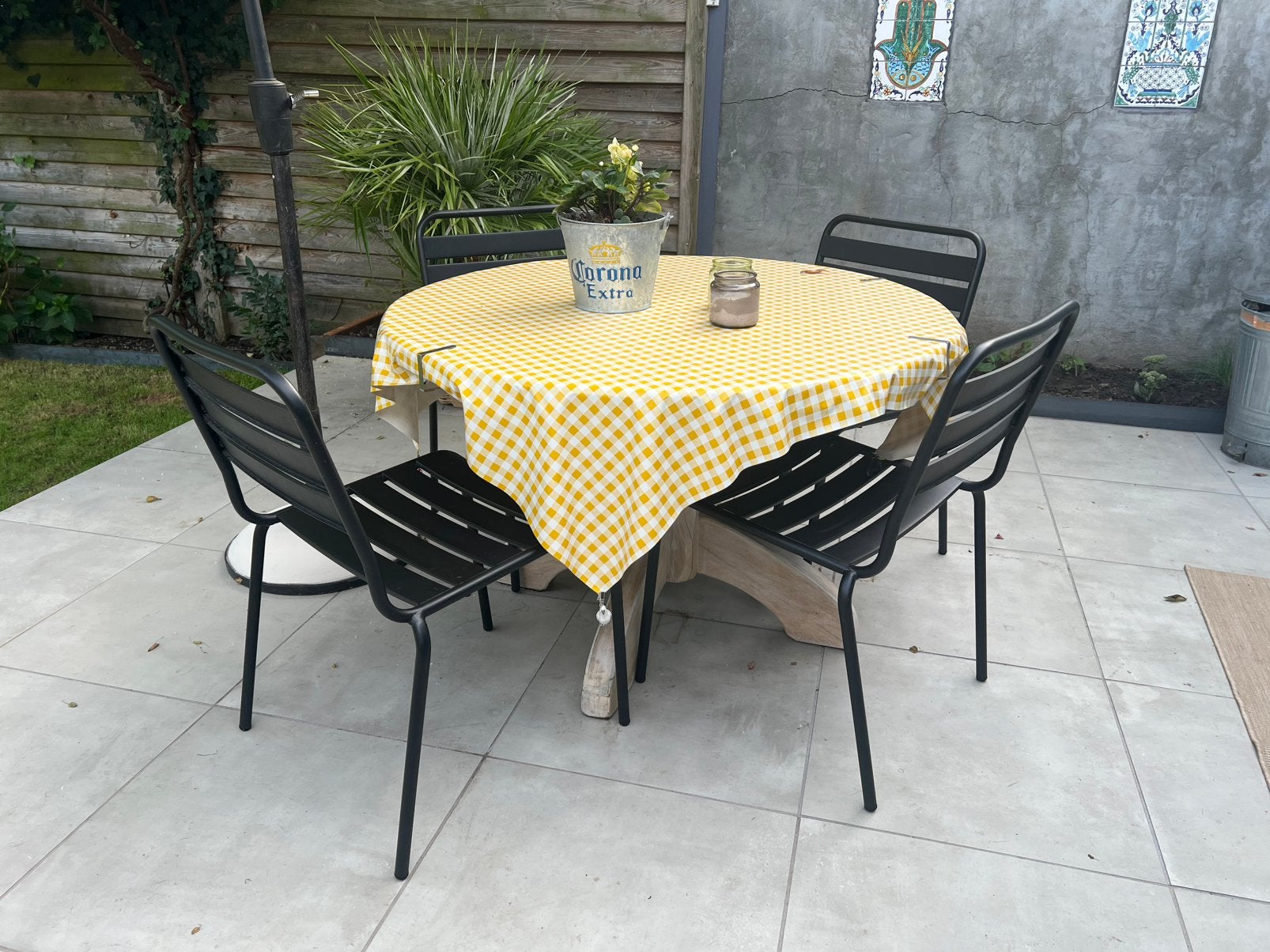 Tuinstoelen 4 stuks gepoedercoat staal, stevig robuust