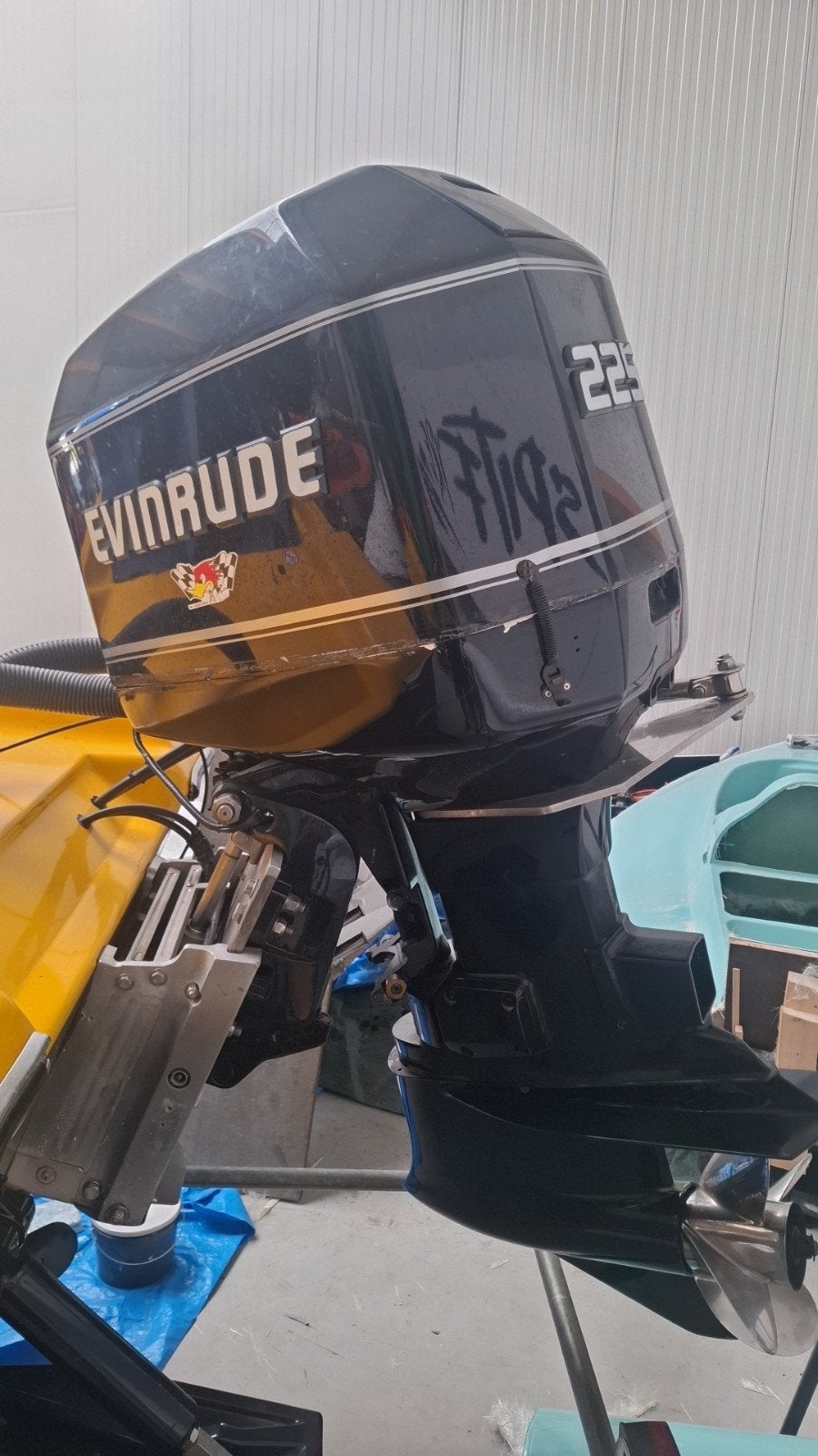 Evinrude 225 PK Buitenboordmotor getuned, Ophalen, Gebruikt, 30 pk of meer, Buitenboordmotor