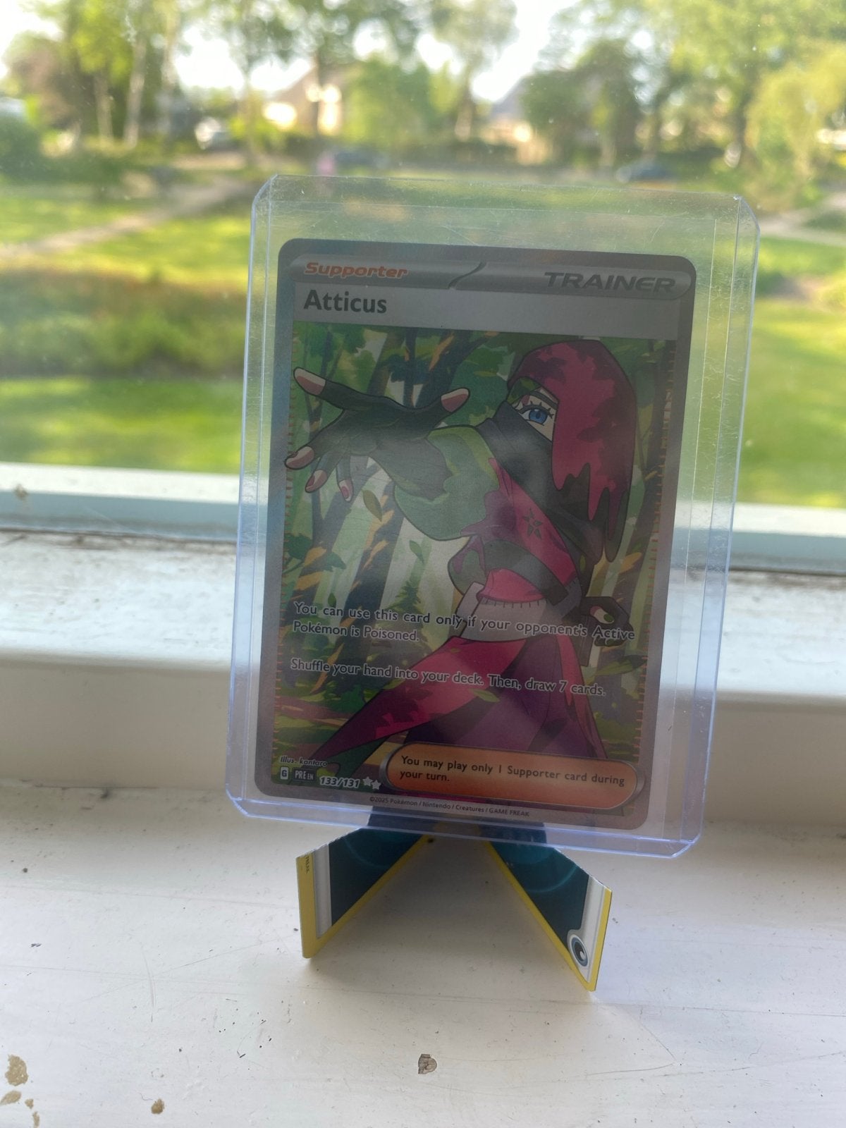 Atticus 133/131 Prismatic Evolution Pokémon Kaart, Ophalen of Verzenden, Zo goed als nieuw, Losse kaart