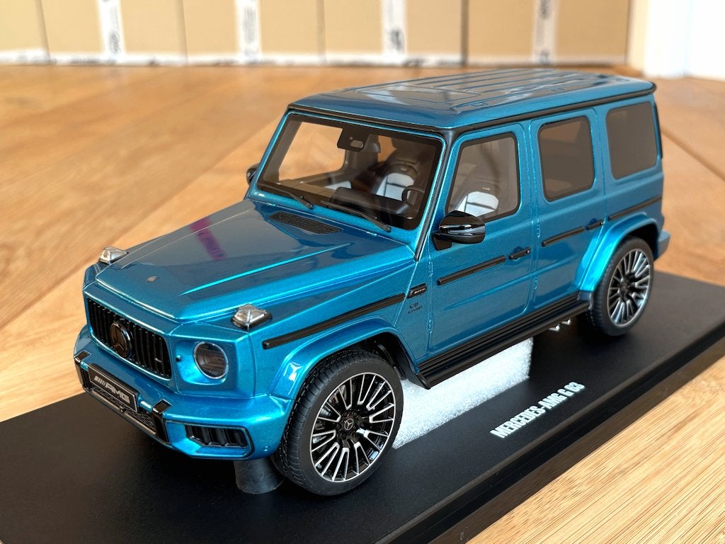 Mercedes G63 AMG blauw 1:18 GT Spirit GT925 nieuw in doos, Ophalen of Verzenden, Nieuw, Auto, Overige merken
