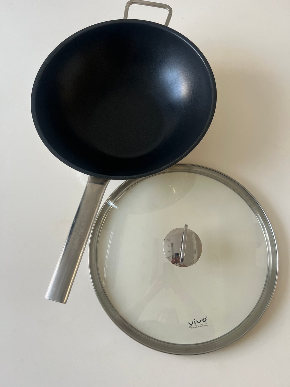 Vivo Villeroy & Boch wokpan met glazen deksel, Huis en Inrichting, Ophalen of Verzenden, Wok